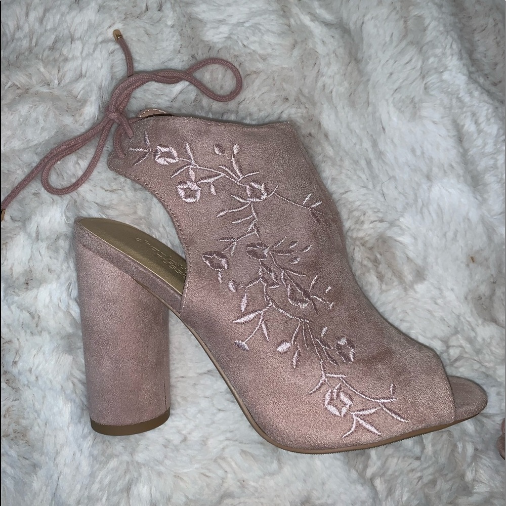 charlotte russe open toe booties